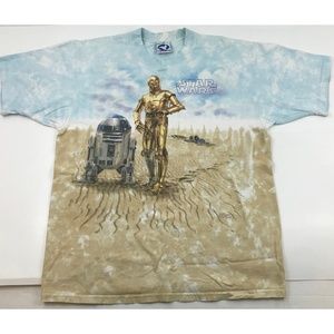 Liquid Blue Star Wars Graphic T Shirt R2D2 C3P0